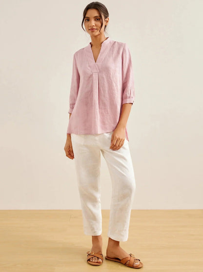 100% Linen Dress Shirt JOANNA  DestGlow