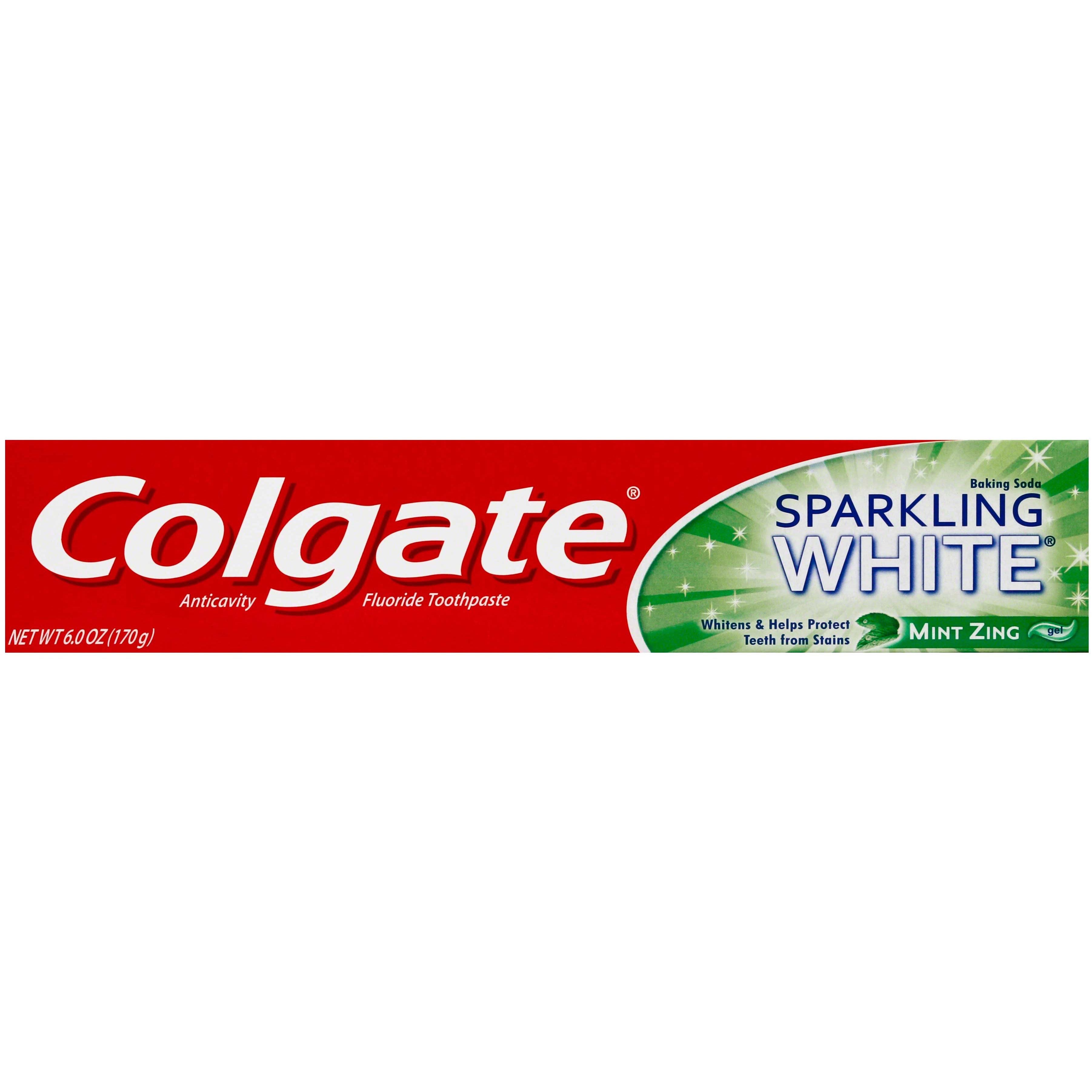 Colgate Sparkling White Whitening Toothpaste Gel, Mint Zing Flavor, 6 oz (170g) by Pasteur Pharmacy