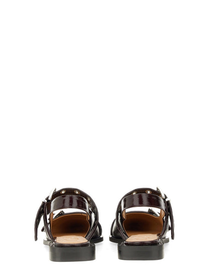 Ganni Women Ballerina Con Fibbia by Luosophy