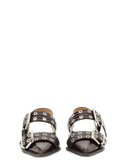 Ganni Women Ballerina Con Fibbia by Luosophy
