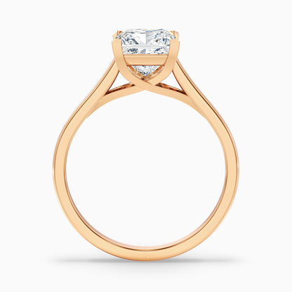 Amaya 4 Carat Princess Cut Solitaire Lab Grown Diamond Ring in Platinum