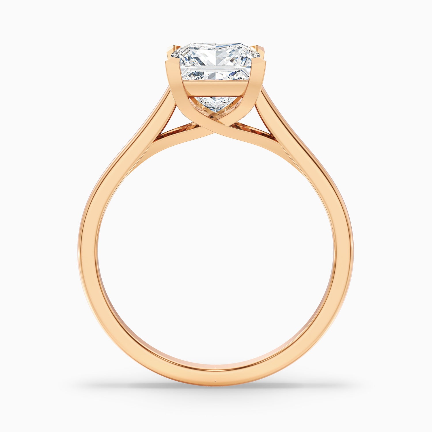 Amaya 2 Carat Princess Cut Solitaire Lab Grown Diamond Ring in 10k Rose Gold  DestGlow