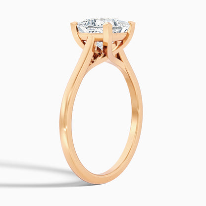 Amaya 4 Carat Princess Cut Solitaire Lab Grown Diamond Ring in 14k White Gold