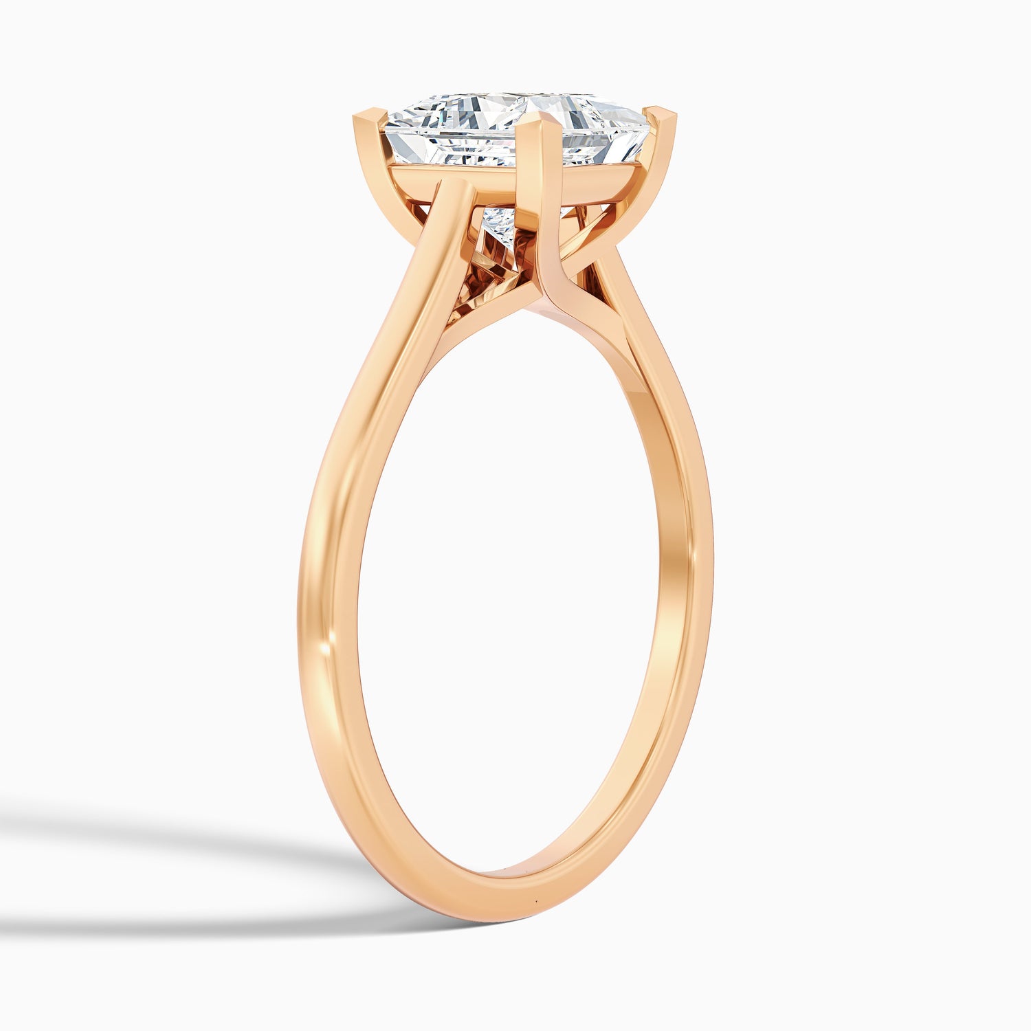 Kai 4.5 Carat Princess Cut Solitaire Moissanite Engagement Ring in 14k White Gold