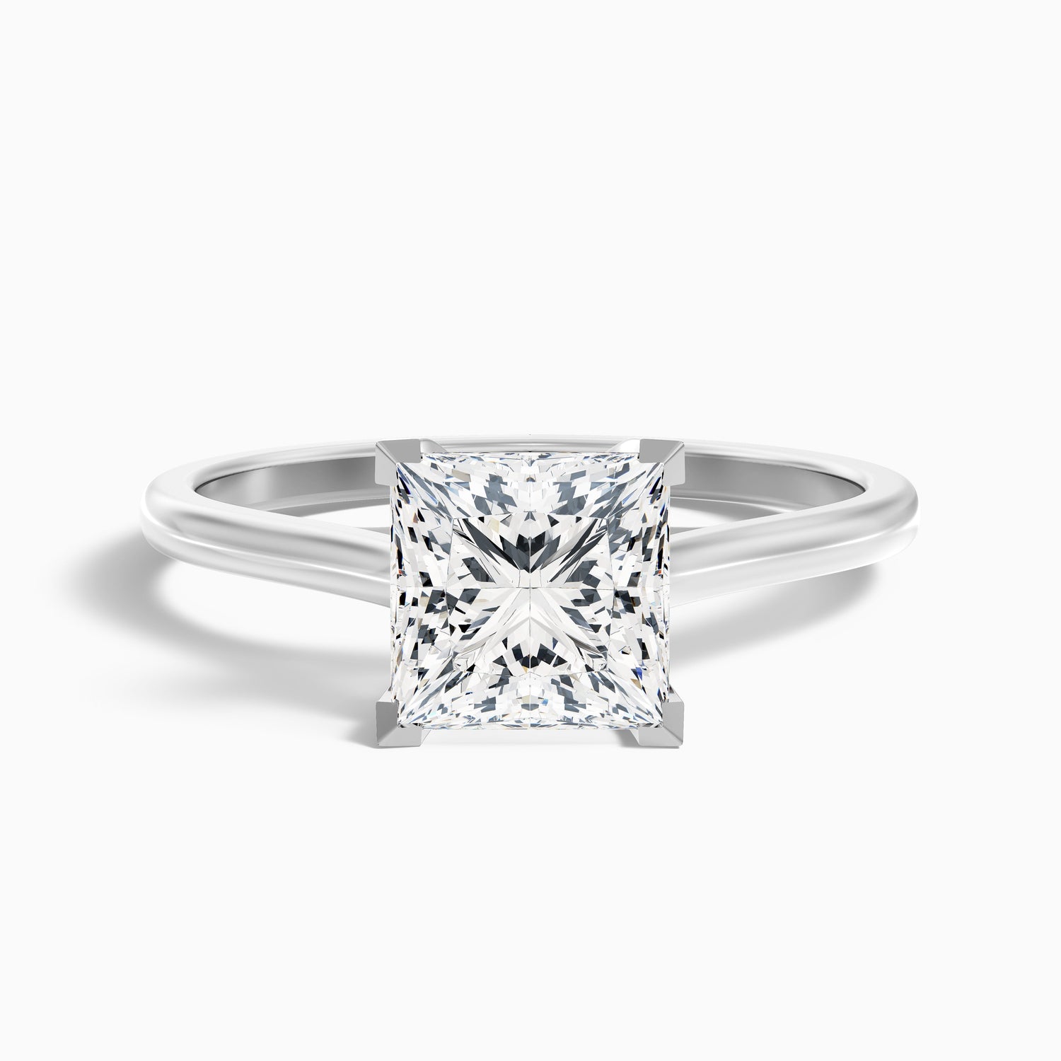 Amaya 2.5 Carat Princess Cut Solitaire Lab Grown Diamond Ring in 14k Yellow Gold  DestGlow