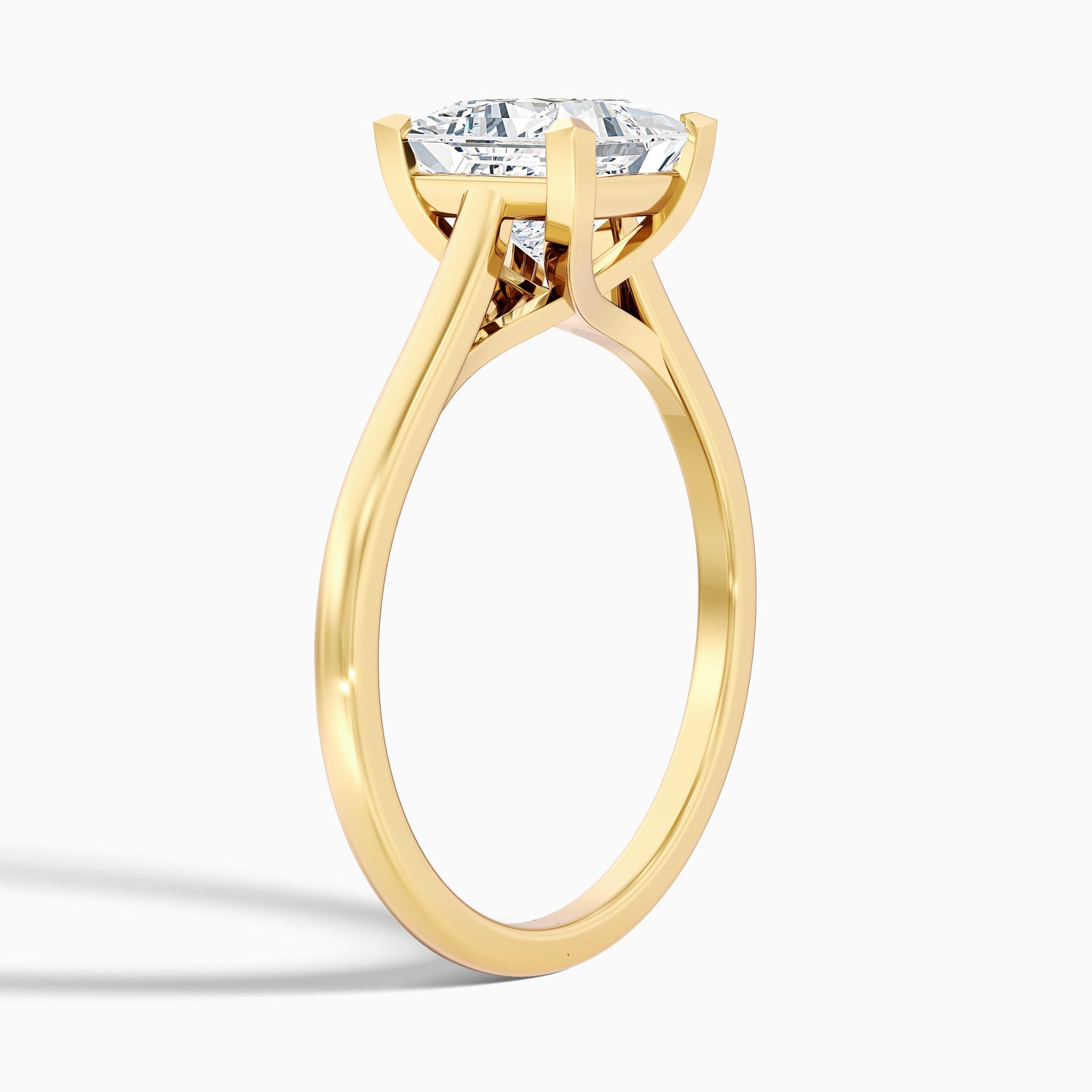 Amaya 5 Carat Princess Cut Solitaire Lab Grown Diamond Ring in Platinum