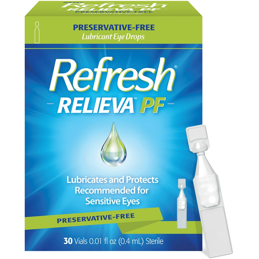 Refresh Relieva PF Lubricant Eye Drops, 30 Vials 
