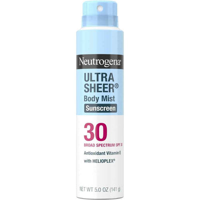 Neutrogena Ultra Sheer Body Mist Sunscreen Spray, Broad Spectrum SPF 30 5 oz