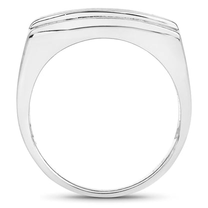 1.26 Carat Genuine Pink Sapphire and White Sapphire .925 Sterling Silver Ring  DestGlow