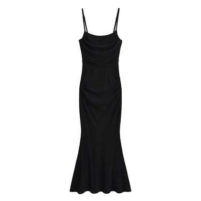 Sexy Sexy Pleated Boning Corset Strap Dress Summer Waisted Slim Fit Package Hip Dress by Ragazza