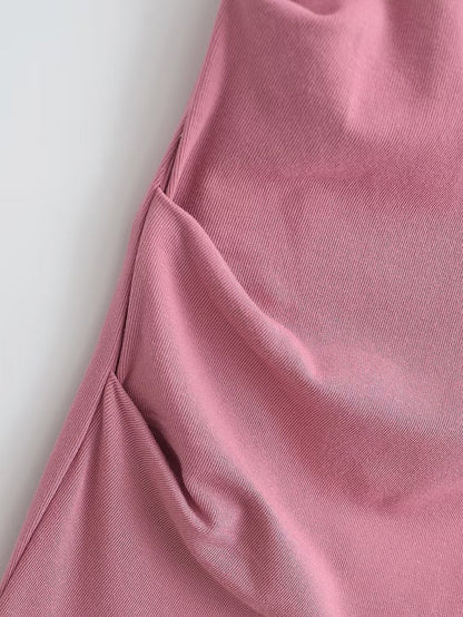 Sexy Sexy Pleated Boning Corset Strap Dress Summer Waisted Slim Fit Package Hip Dress by Ragazza