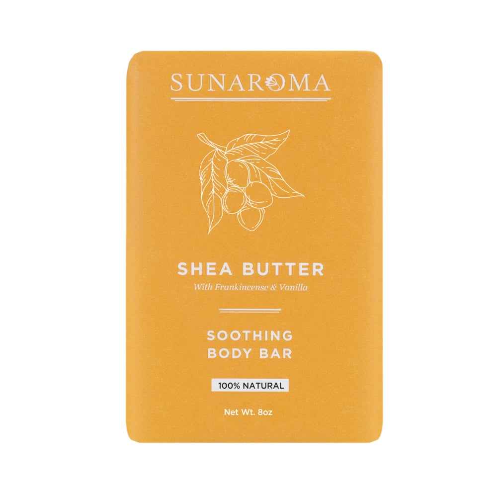 Sunaroma Soap Bar Shea Butter Frankincense And Vanilla 8 Ounce