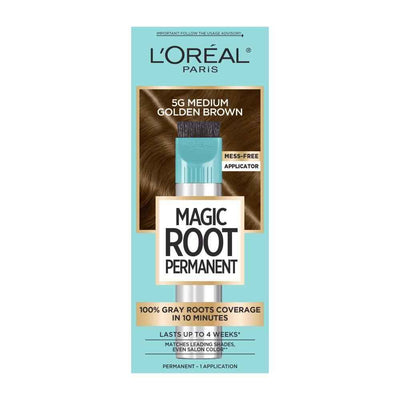 Root Rescue L'Oreal Paris Magic 10 Minute Hair Coloring Kit, 5G Medium Golden Brown, 1 Kit