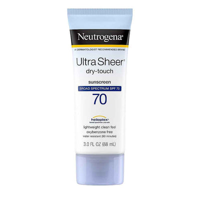 Neutrogena Ultra Sheer Dry-Touch Sunscreen Lotion, Broad Spectrum SPF 70, 3 Fl Oz