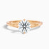 Nelli 3.5 Carat Round Cut Solitaire Lab Grown Diamond Ring in 10k Rose Gold  DestGlow