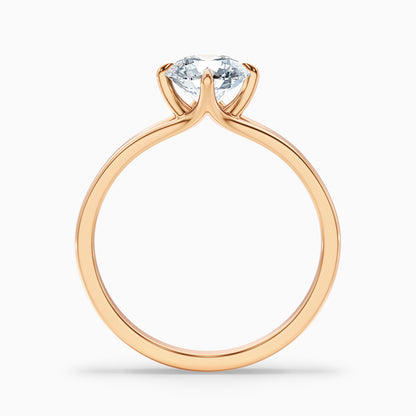 Nelli 1.5 Carat Round Cut Solitaire Lab Grown Diamond Ring in 18k Yellow Gold
