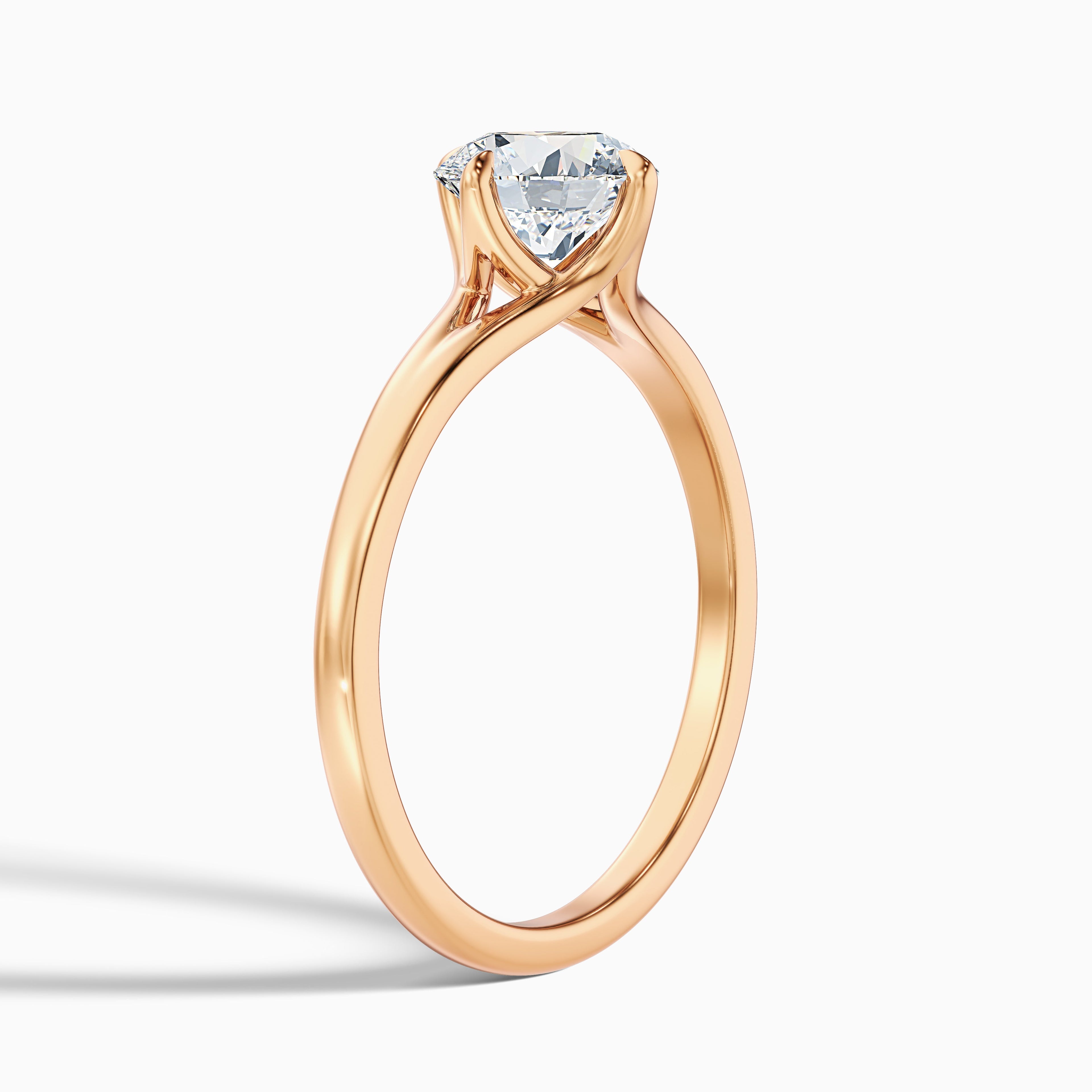 Nelli 5 Carat Round Cut Solitaire Lab Grown Diamond Ring in 18k White Gold