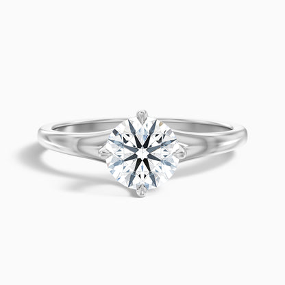 Joy 5.5 Carat Round Cut Solitaire Moissanite Engagement Ring in 925 Sterling Silver