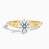 Nelli 3.5 Carat Round Cut Solitaire Lab Grown Diamond Ring in 10k Yellow Gold  DestGlow