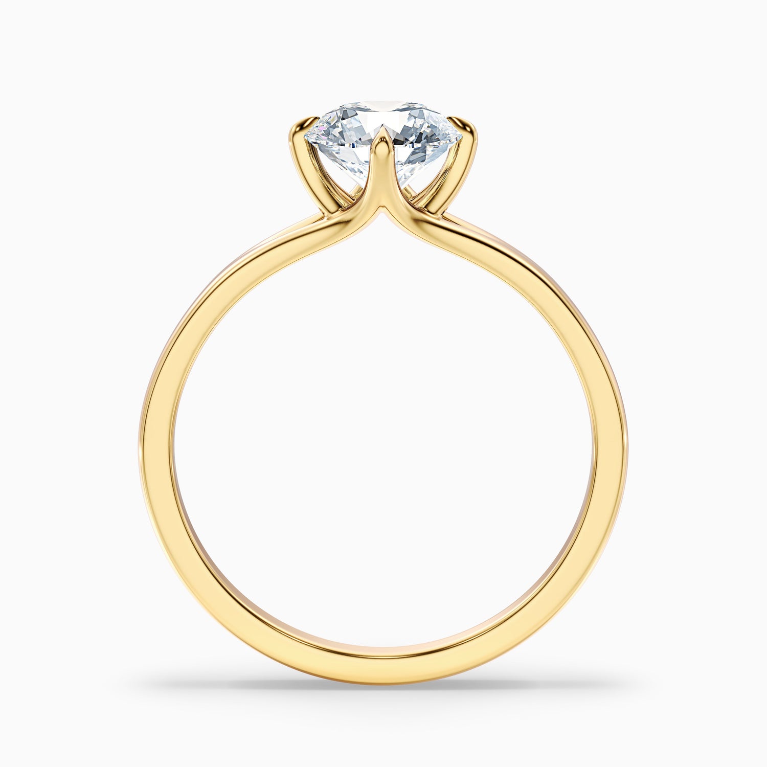 Nelli 2.5 Carat Round Cut Solitaire Lab Grown Diamond Ring in 10k White Gold
