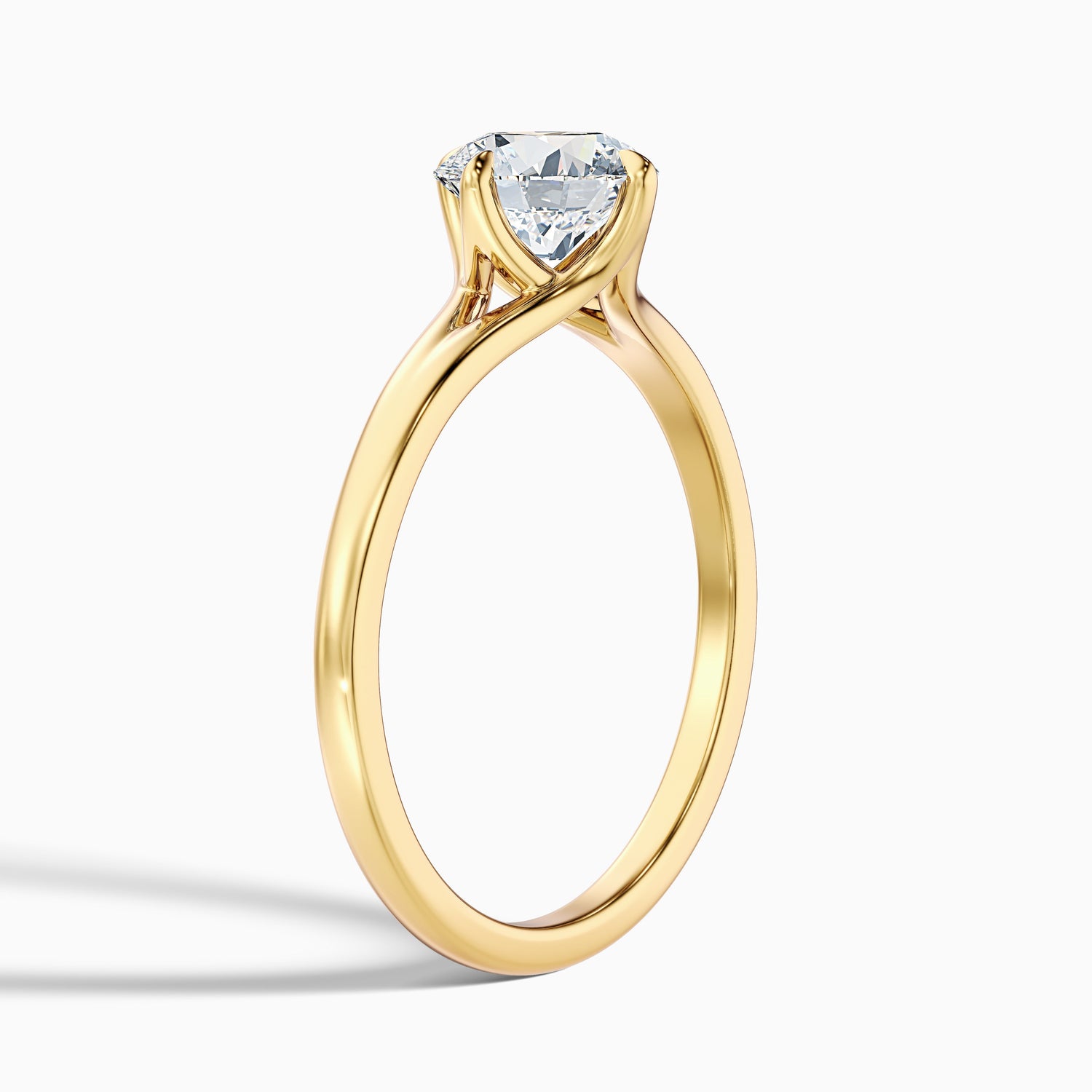 Nelli 2.5 Carat Round Cut Solitaire Lab Grown Diamond Ring in Platinum