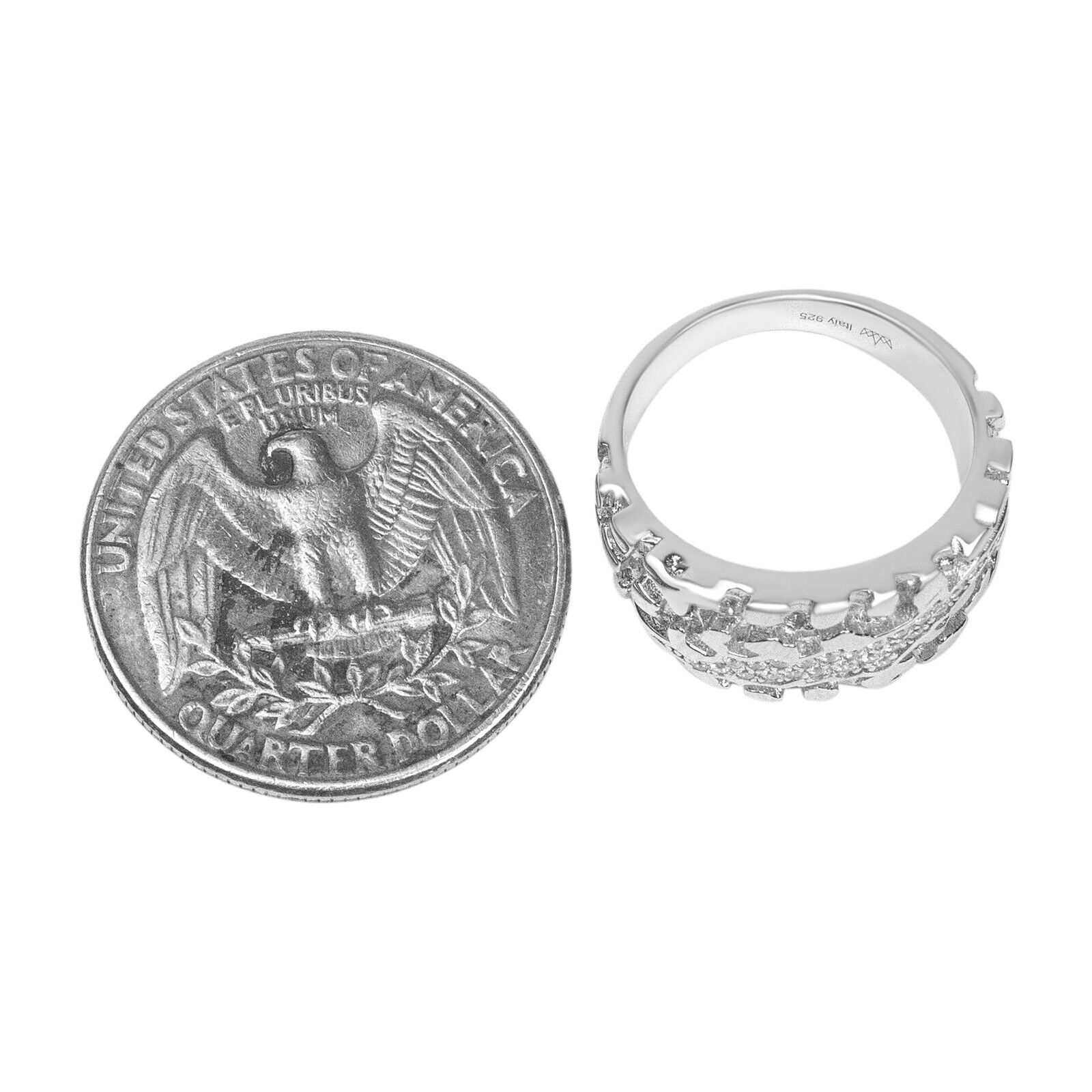 Nugget Claw Mark Ring in Solid 925 Sterling Silver