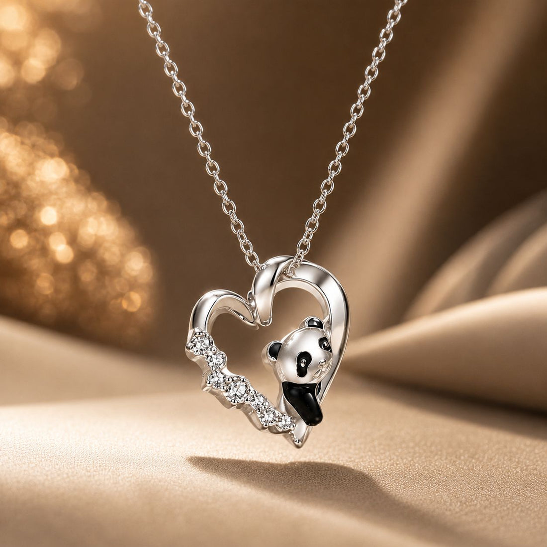 S925 Sterling Silver Adjustable Necklace with CZ and Enamel Pendant  DestGlow