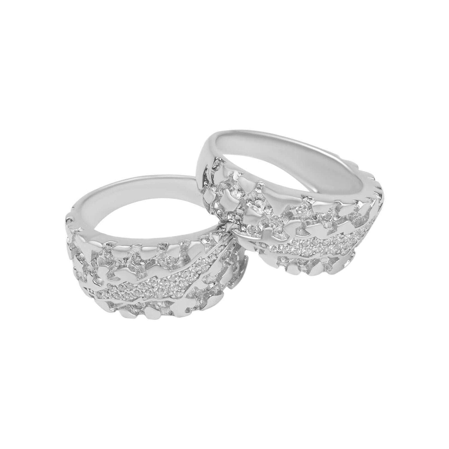 Nugget Claw Mark Ring in Solid 925 Sterling Silver