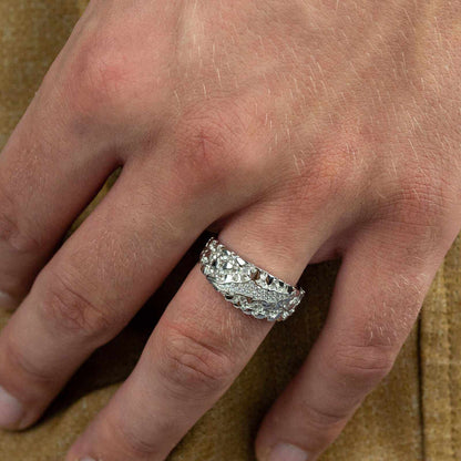 Nugget Claw Mark Ring in Solid 925 Sterling Silver