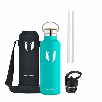 Insulated Stainless Steel Water Bottle - 25oz/750ml Extra Large Vacuum Flask
