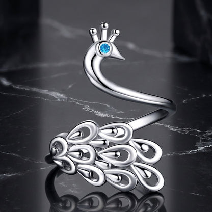 925 Sterling Silver Plated Platinum Pavé Setting CZ Ring for Women by Bids.com
