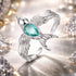 925 Sterling Silver Transparent Glass Ring for Women  DestGlow