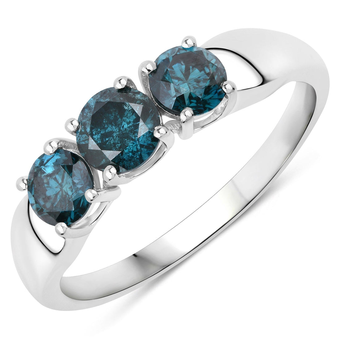 1.03 Carat Genuine Blue Diamond 14K White Gold Ring by Bids.com