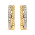 10K Yellow Gold 1/10 Cttw Diamond and Rope Twist Huggy Hoop Earrings (H-I Color, I1-I2 Clarity) by Bids.com