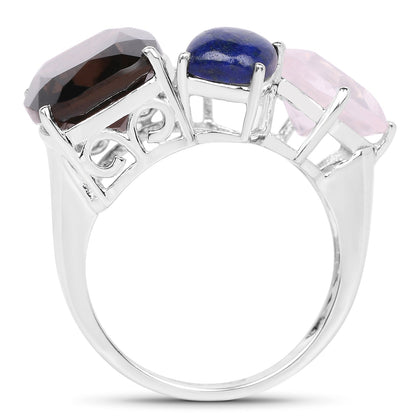 7.51 Carat Genuine Multi Stone .925 Sterling Silver Ring by Bids.com