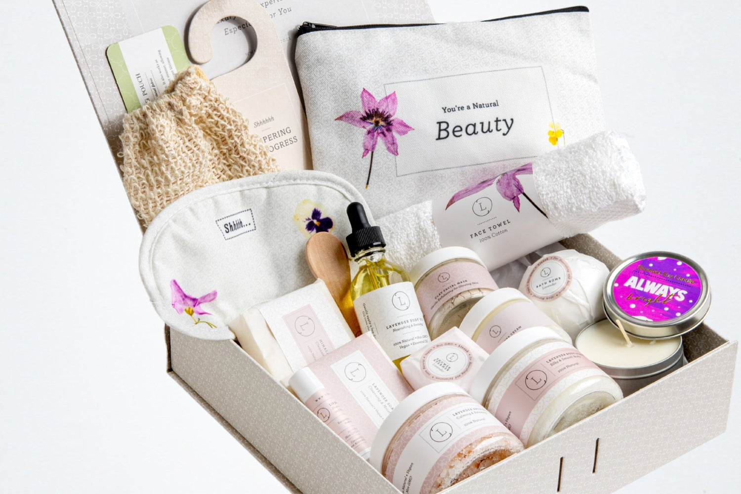 A Special Day Gift, Birthday Gift Basket, Lavender Natural Bath &amp; Body  DestGlow