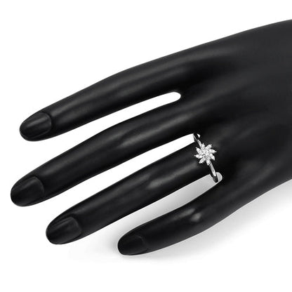0.18 Carat Genuine White Diamond 14K White Gold Ring (E-F-G Color, SI Clarity) by Bids.com