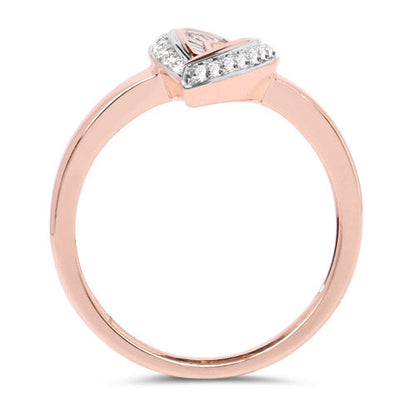 0.29 Carat Genuine White Diamond 14K Rose Gold Ring (E-F Color, SI1-SI2 Clarity) by Bids.com