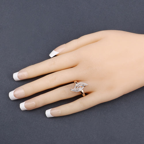 0.29 Carat Genuine White Diamond 14K Rose Gold Ring (E-F Color, SI1-SI2 Clarity) by Bids.com