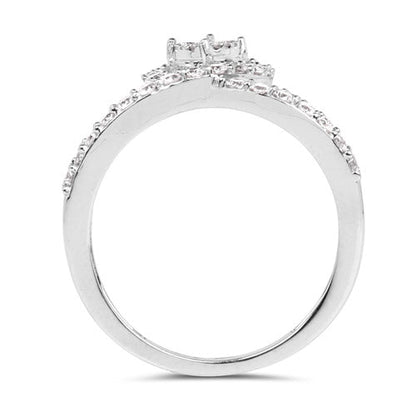 0.54 Carat Genuine White Diamond 14K White Gold Ring (G-H Color, SI1-SI2 Clarity) by Bids.com