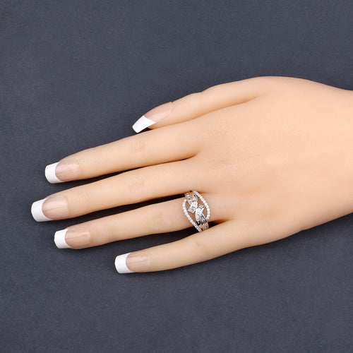 0.72 Carat Genuine White Diamond 14K White Gold Ring (E-F-G Color, VS-SI Clarity) by Bids.com