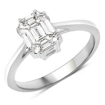 0.48 Carat Genuine White Diamond 18K White Gold Ring by Bids.com