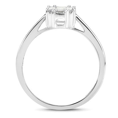 0.48 Carat Genuine White Diamond 18K White Gold Ring by Bids.com