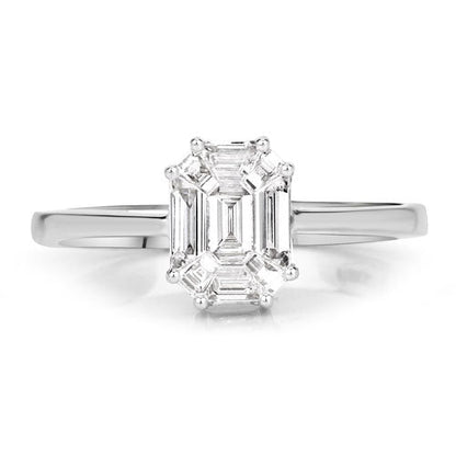 0.48 Carat Genuine White Diamond 18K White Gold Ring by Bids.com