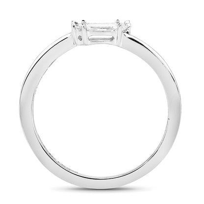 0.33 Carat Genuine White Diamond 18K White Gold Ring (F-G Color, VVS-VS Clarity) by Bids.com