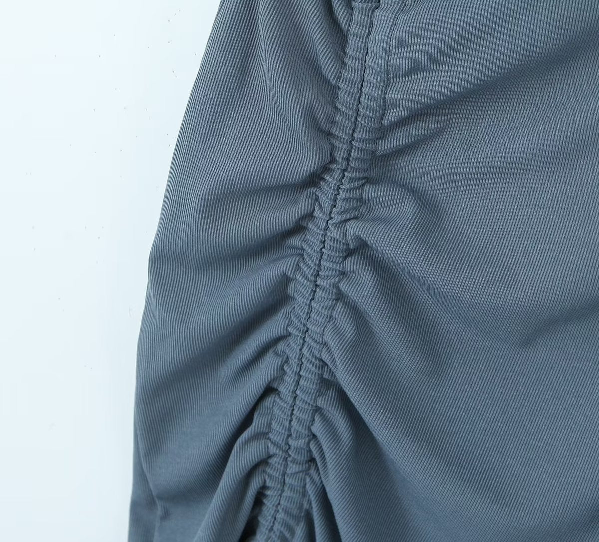 Sexy Pleated Side Split Dress Women Summer School Bag Buckle Faux Two Piece Halter Dress by Ragazza