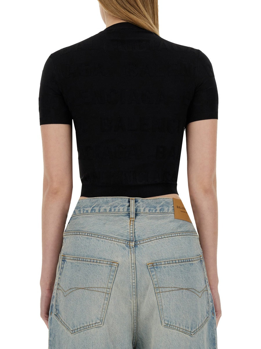 Balenciaga Women Cropped Shirt by Luosophy