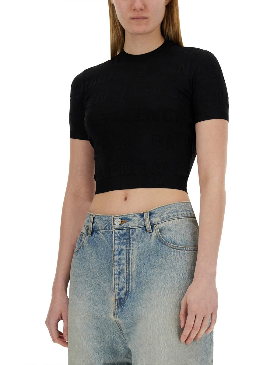 Balenciaga Women Cropped Shirt by Luosophy