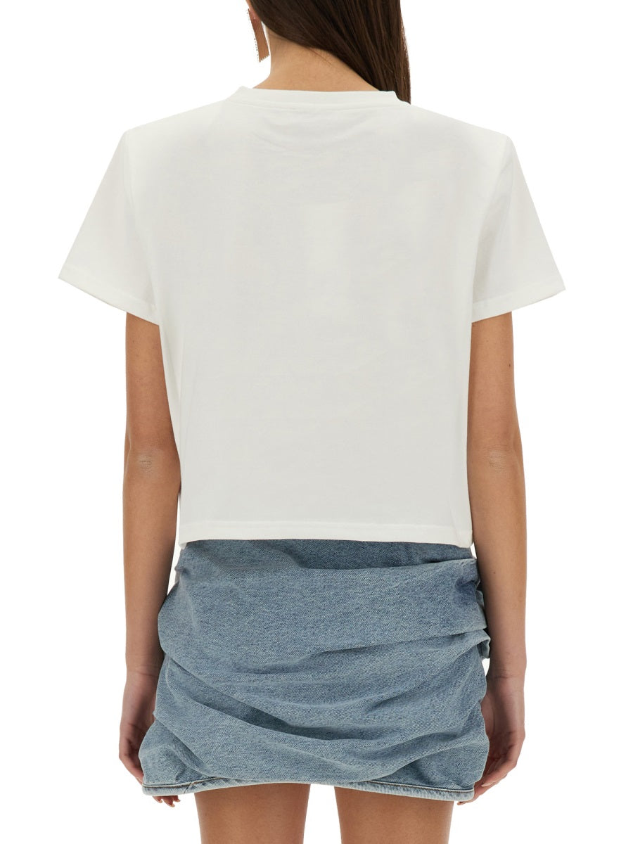 Magda Butrym Women T-Shirt With Crochet Bra by Luosophy