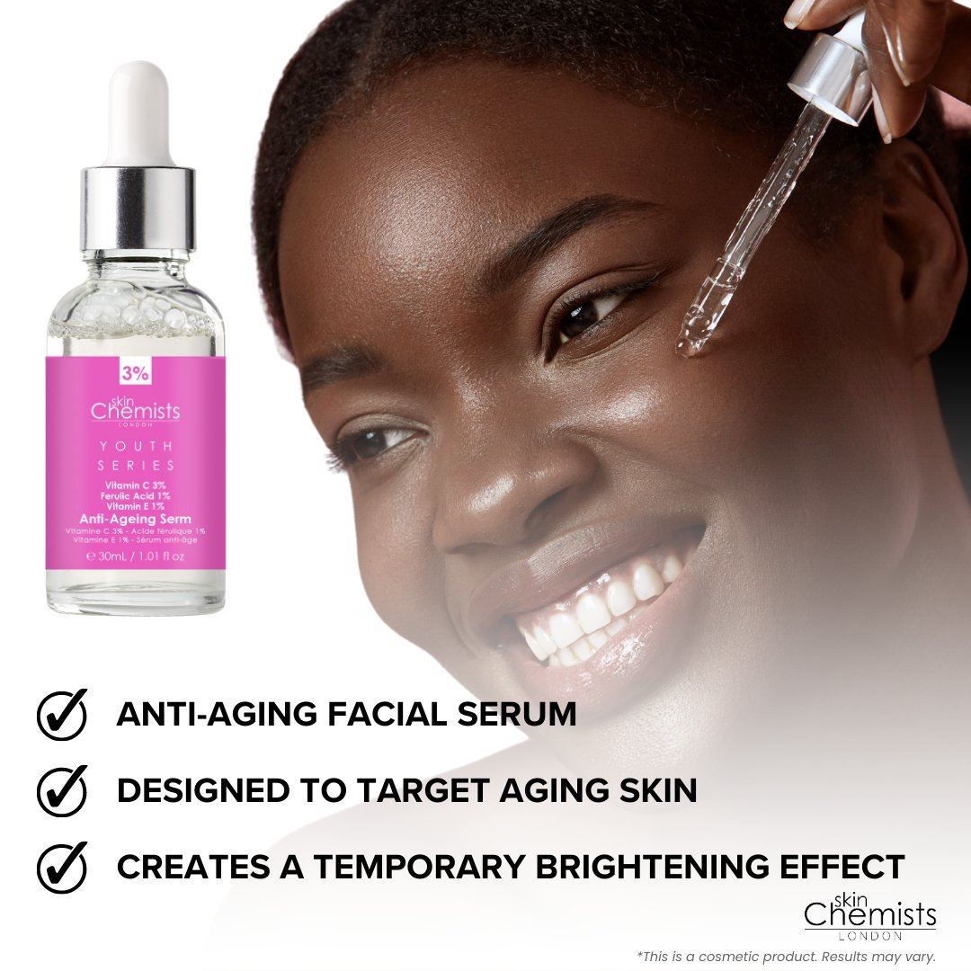 Anti-Ageing Serum Vitamin C 3%, Ferulic Acid 1%, Vitamin E 1% 30ml by skinChemists US